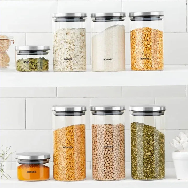 Borosil Classic Glass Jar 600Ml - HomeTown
