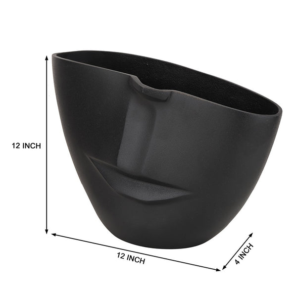 De Massion The Amused Face Vase in Black dimensions