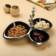 Stones Servingware Ivory enamle - Triple Bowl Platter