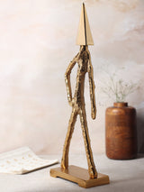 De Massion Arrowed Being Sculpture in Gold