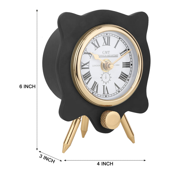De Massion Pixel Pulse Table Clock Gold Black dimensions
