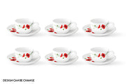 Borosil Assorted 12pcs Cup & Saucer 14cl