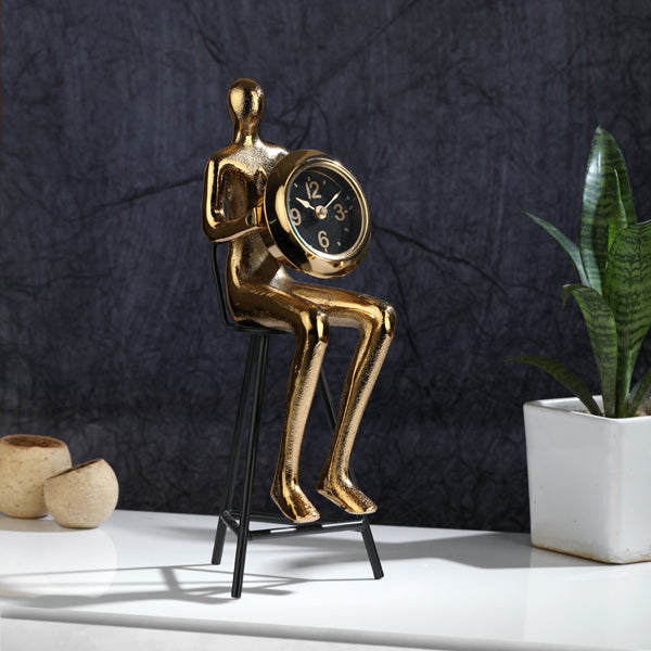 Sitting Man Table Clock