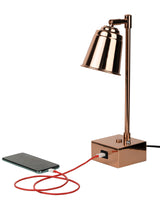 De Massion Matt Gold Steel Adjustable Cherosi USB Gold Lamp