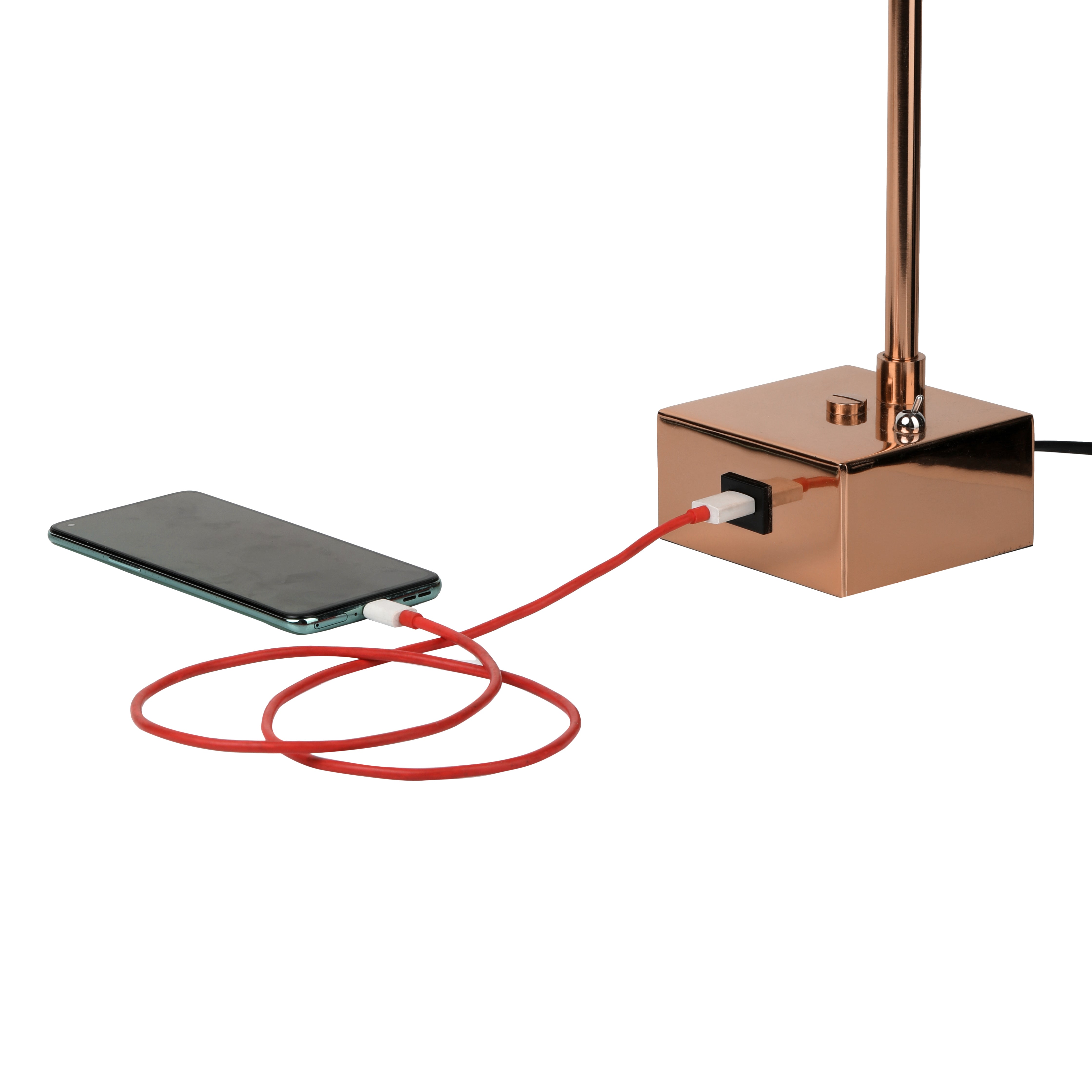 Matt Gold Steel Adjustable  Cherosi USB Gold Lamp
