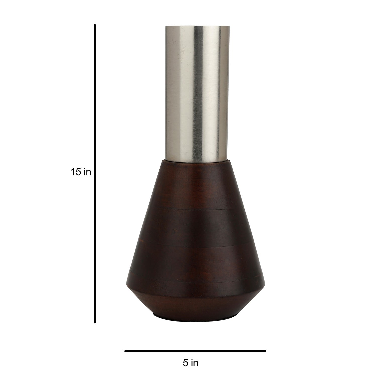 Matt Gold and Black Aluminum Deidra Table Vase