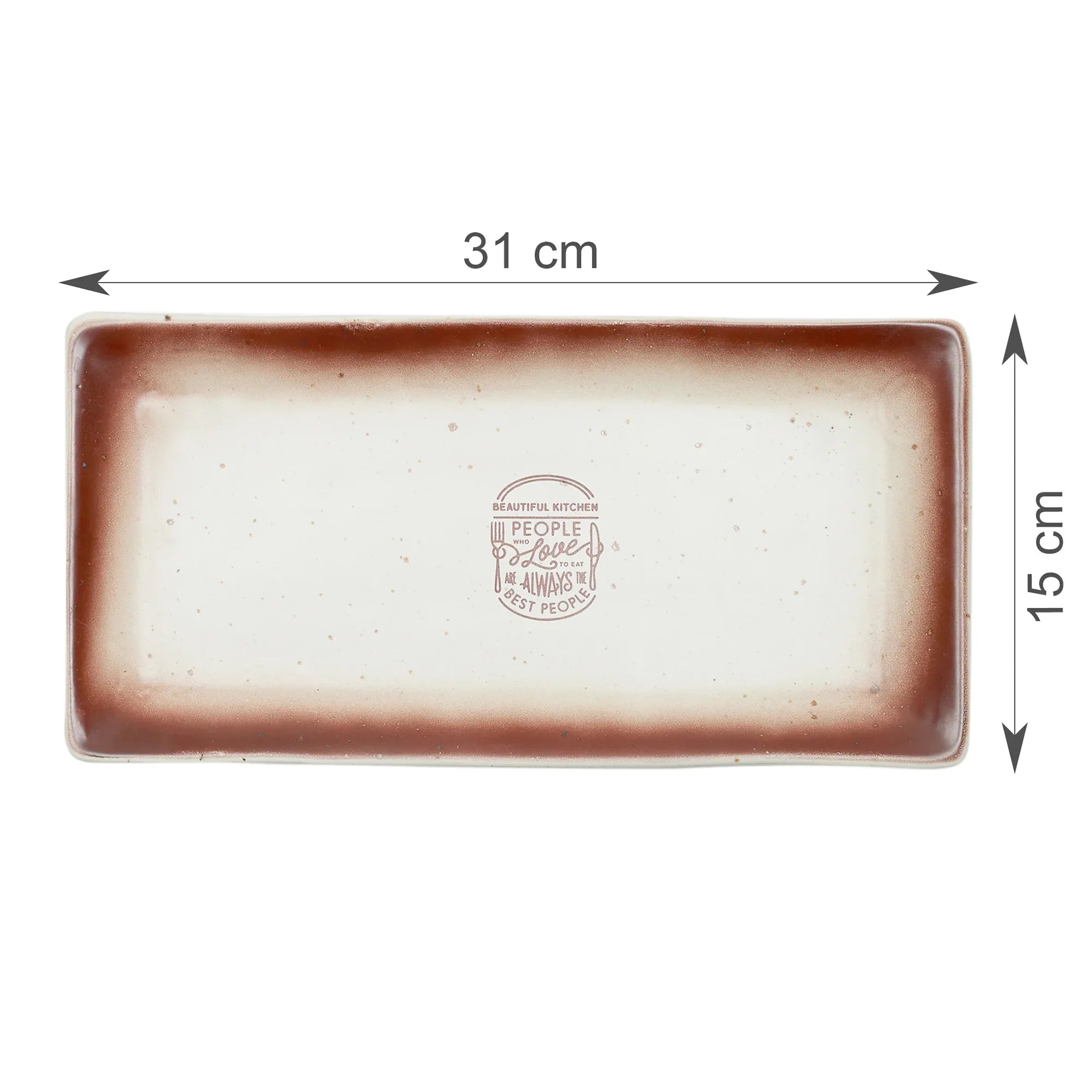 Beautiful Kitchen Studio Pottery Stoneware Serving Platter in Beige Colour - HomeTown