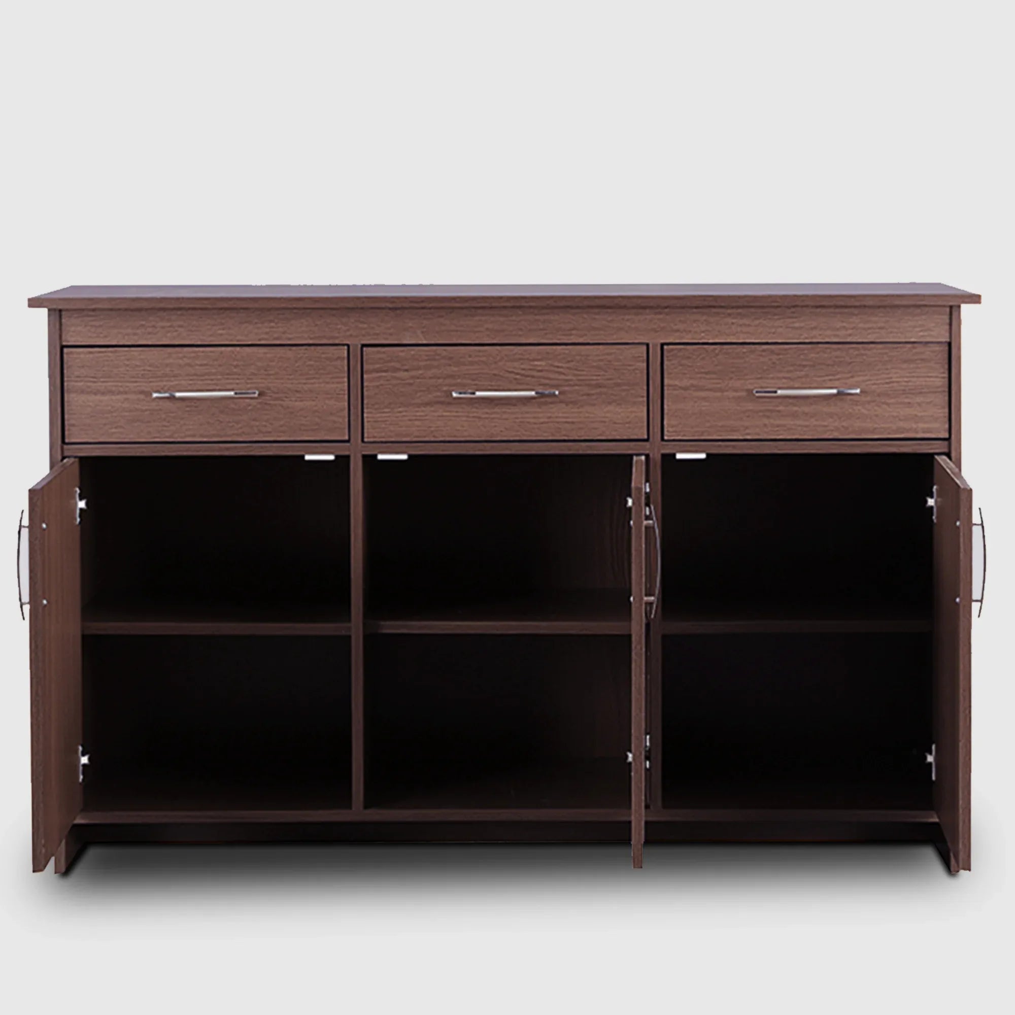 Albert Engineered Wood 3 Door Cabinet in Oak Colour - HomeTown