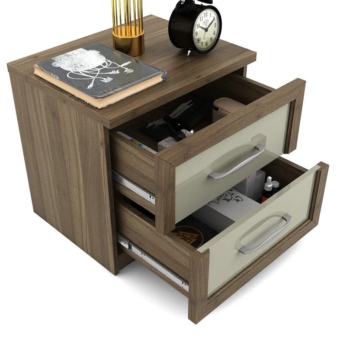 Petra Night Stand in Walnut Colour - HomeTown