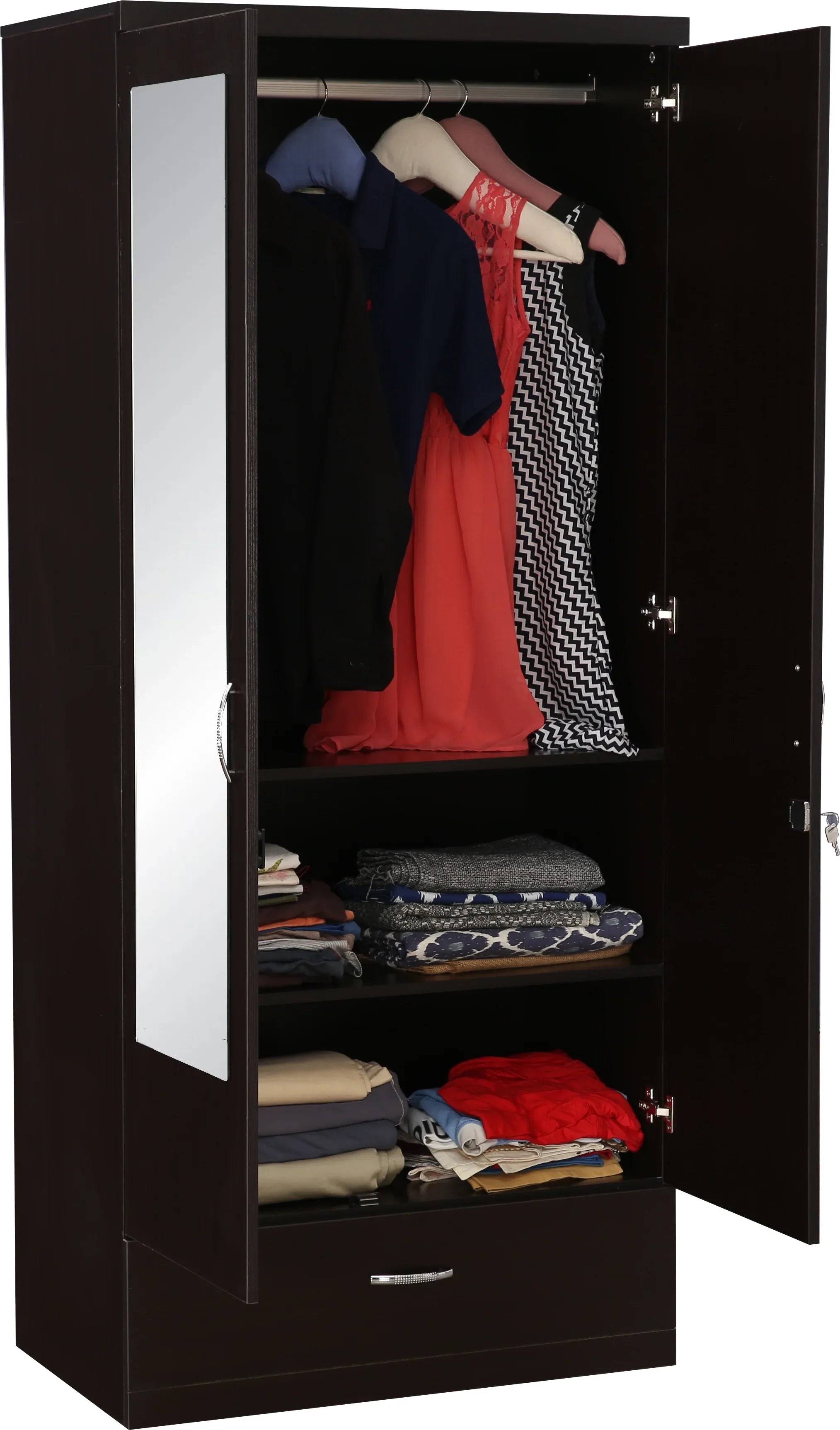 Utsav Two Door Wardrobe with Mirror - HomeTown