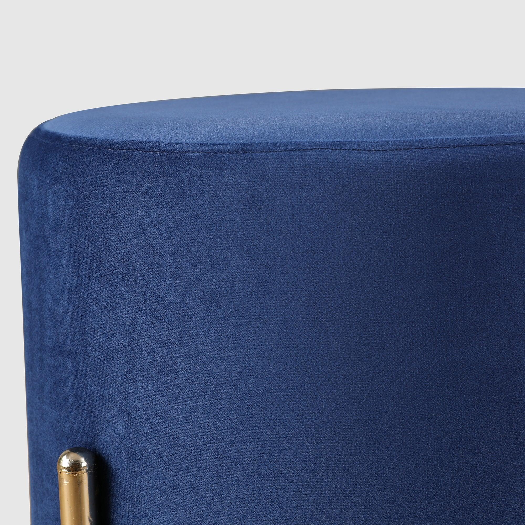 Elysia Fabric Ottomans in Blue Colour - HomeTown