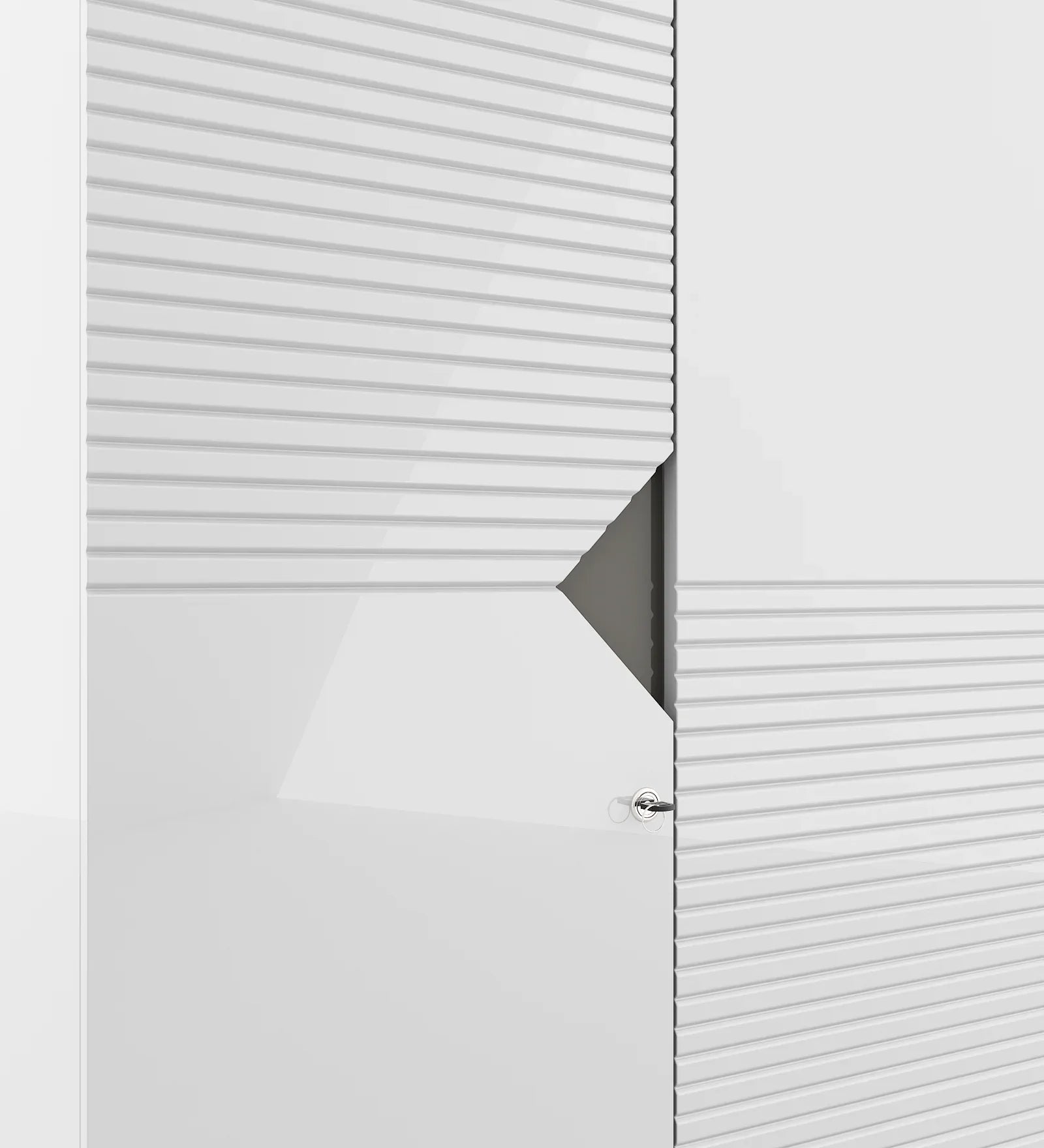 Gwen Four Door Wardrobe in White & Denim Colour - HomeTown