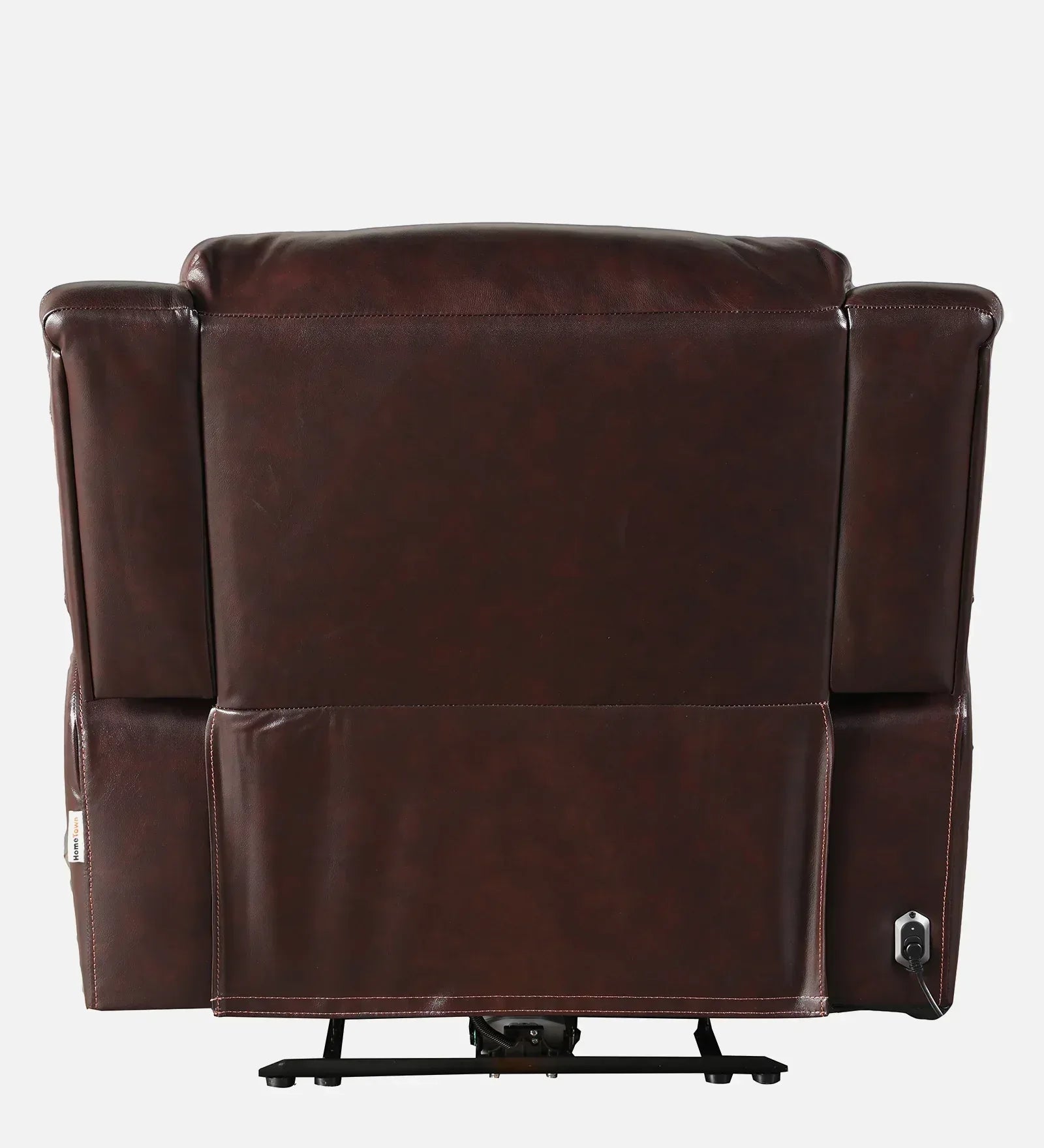 Rhine Half Leather Electric Recliner In Brown Colour - HomeTown