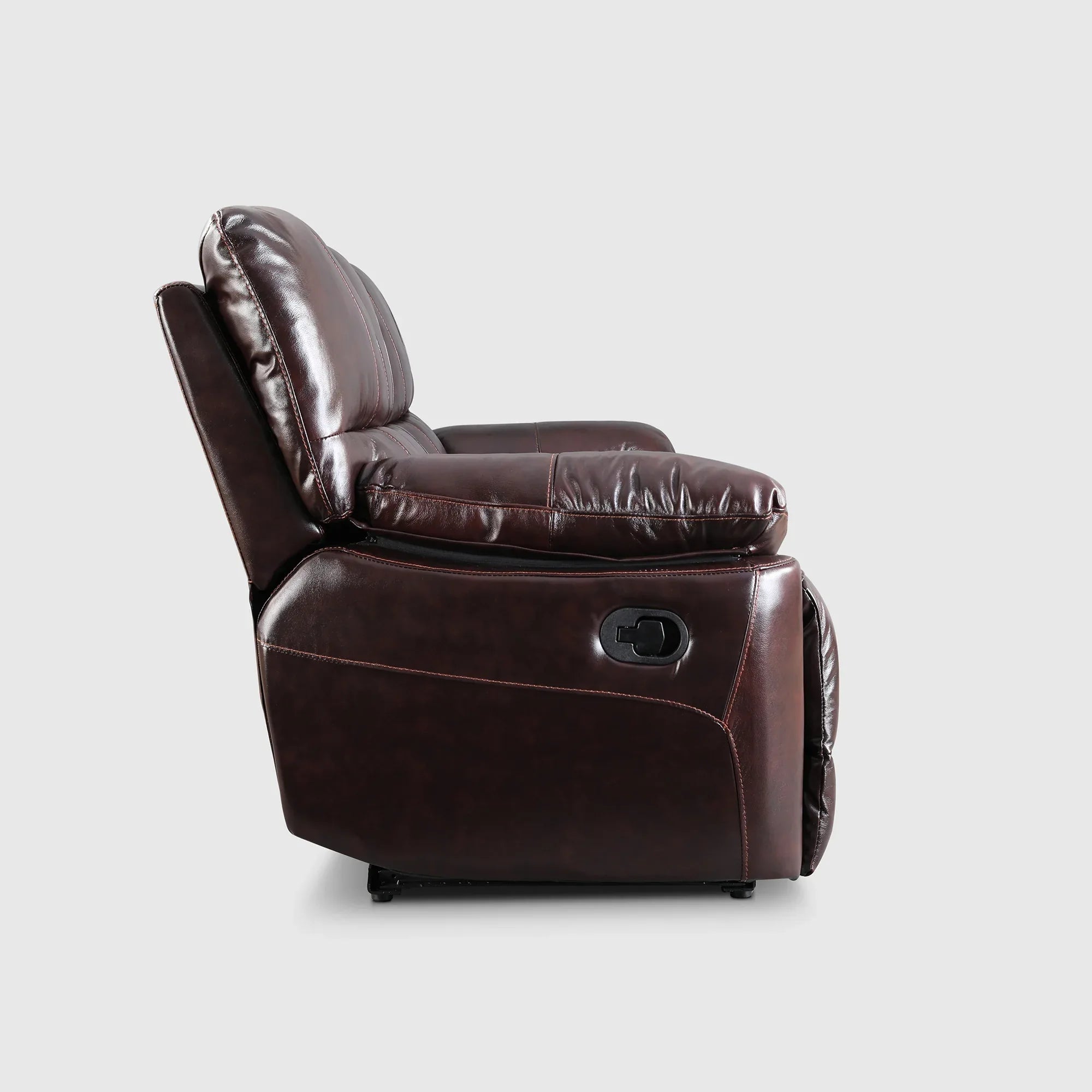 Charles Half Leather Three Seater Recliner - HomeTown