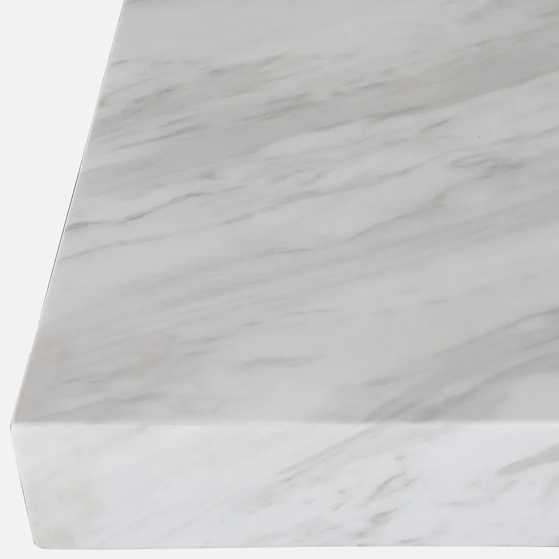 Garnet Marble Finish Six Seater Dining Table in White Colour - HomeTown