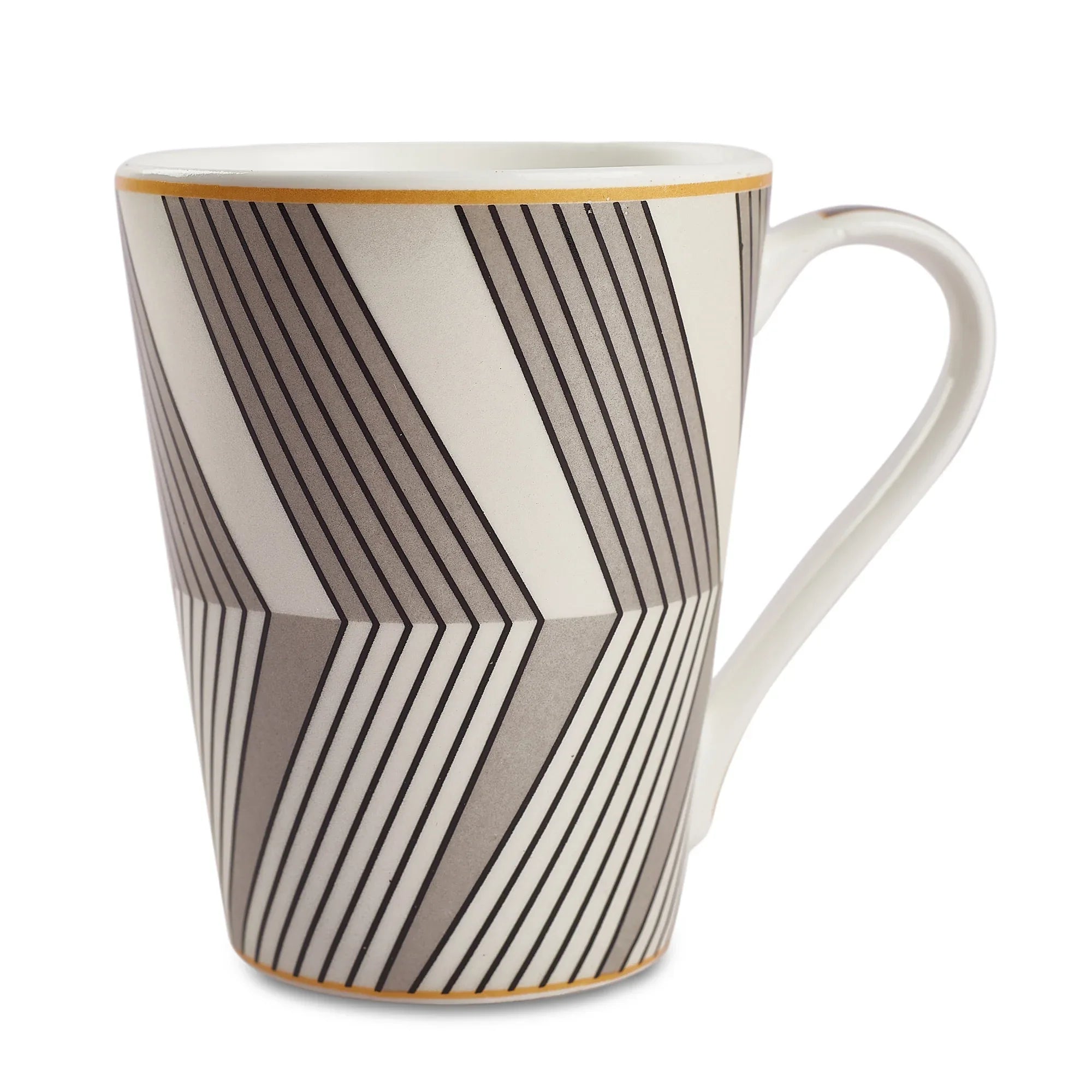 Sapphire Bone China Coffee Mug Set of 4 in Grey Colour - HomeTown