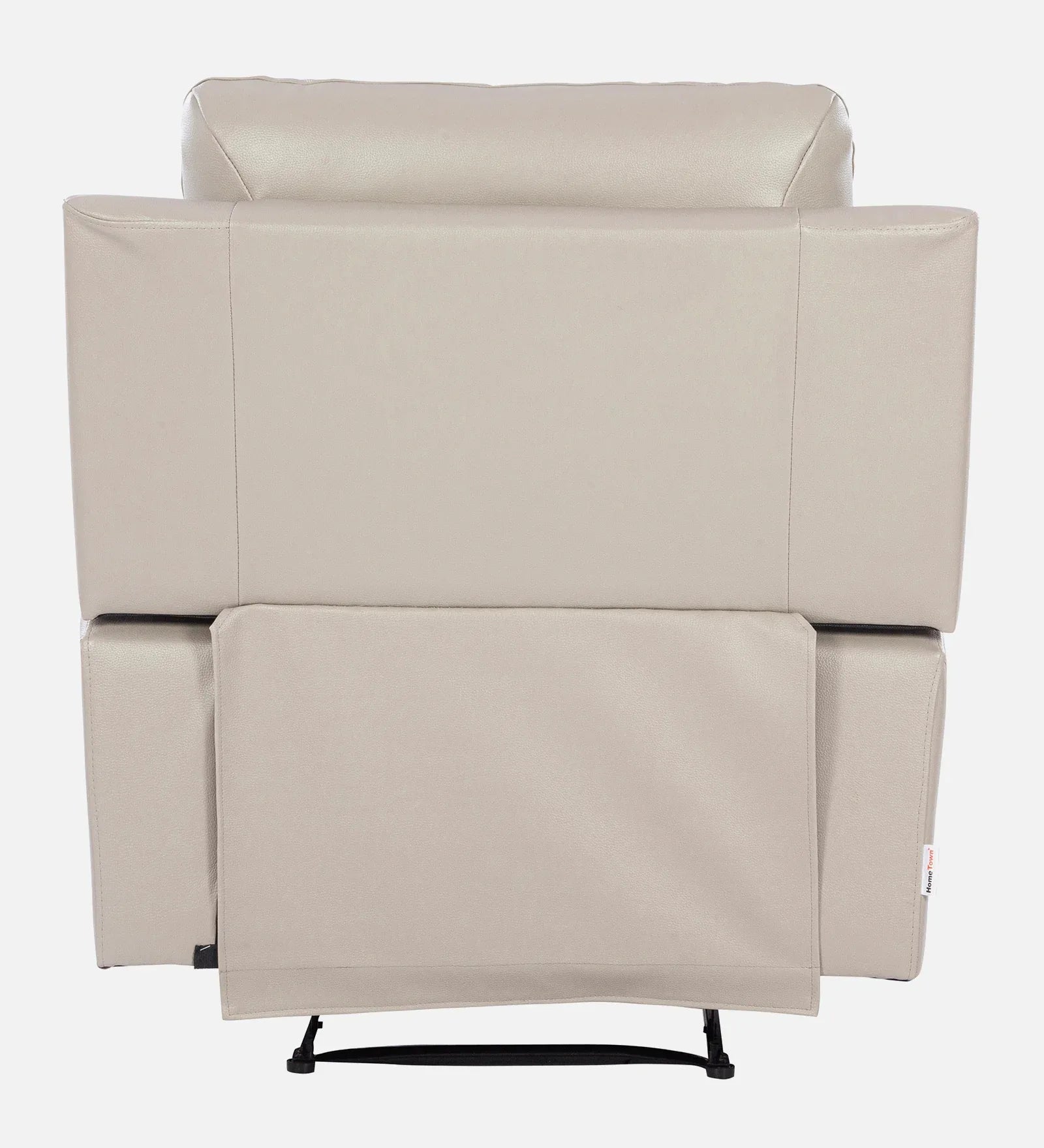 Quantum Half Leather Single Seater Recliner in Light Grey Colour - HomeTown