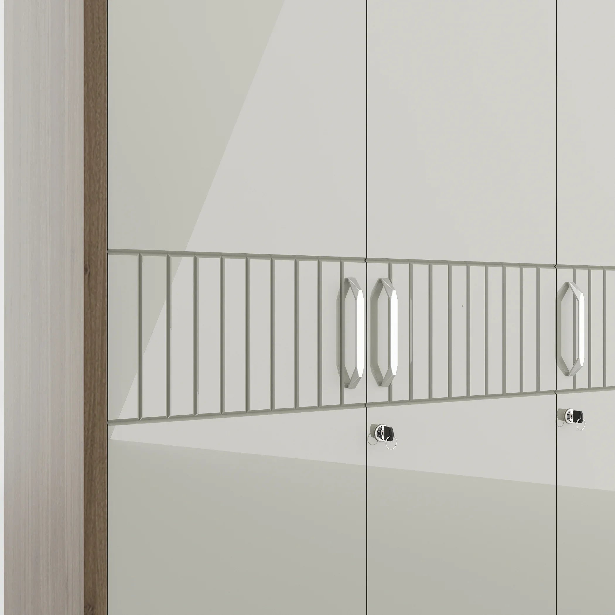 Cascade Three Door Wardrobe in Lyon walnut Colour - HomeTown