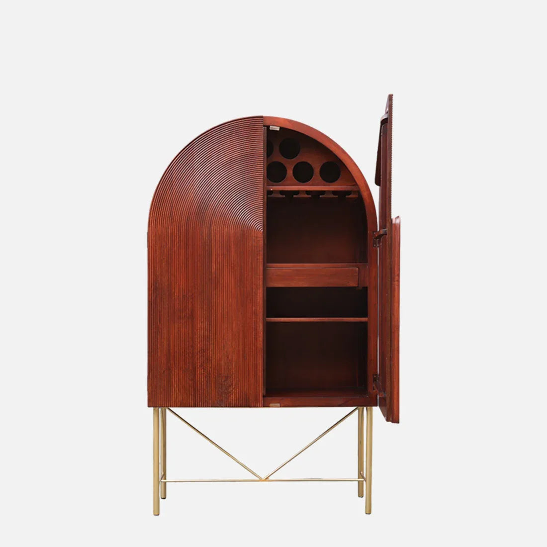 Cressida Solidwood Bar Unit in Walnut Colour - HomeTown