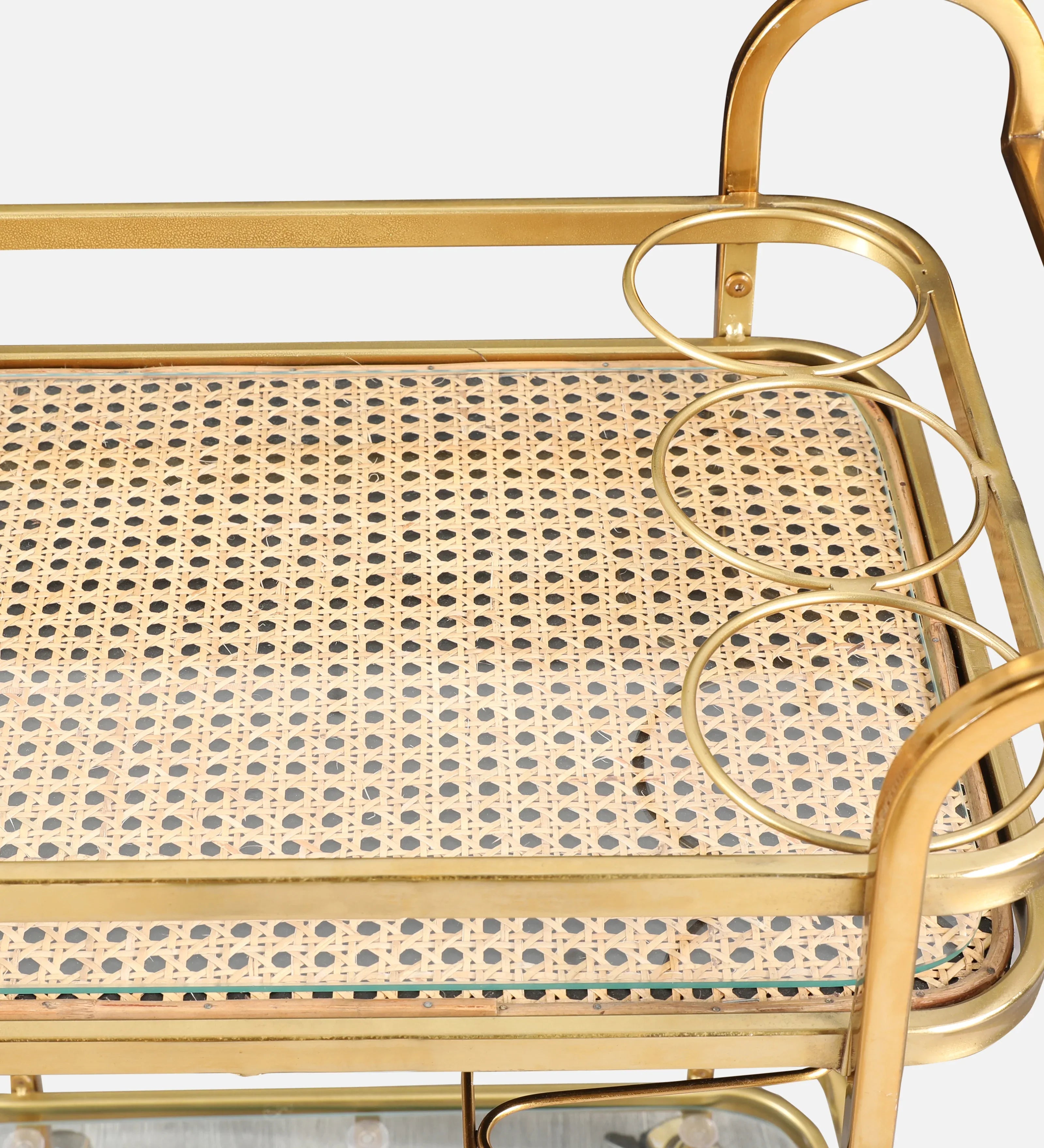 Alpen Metal Serving Trolley in Gold Colour - HomeTown