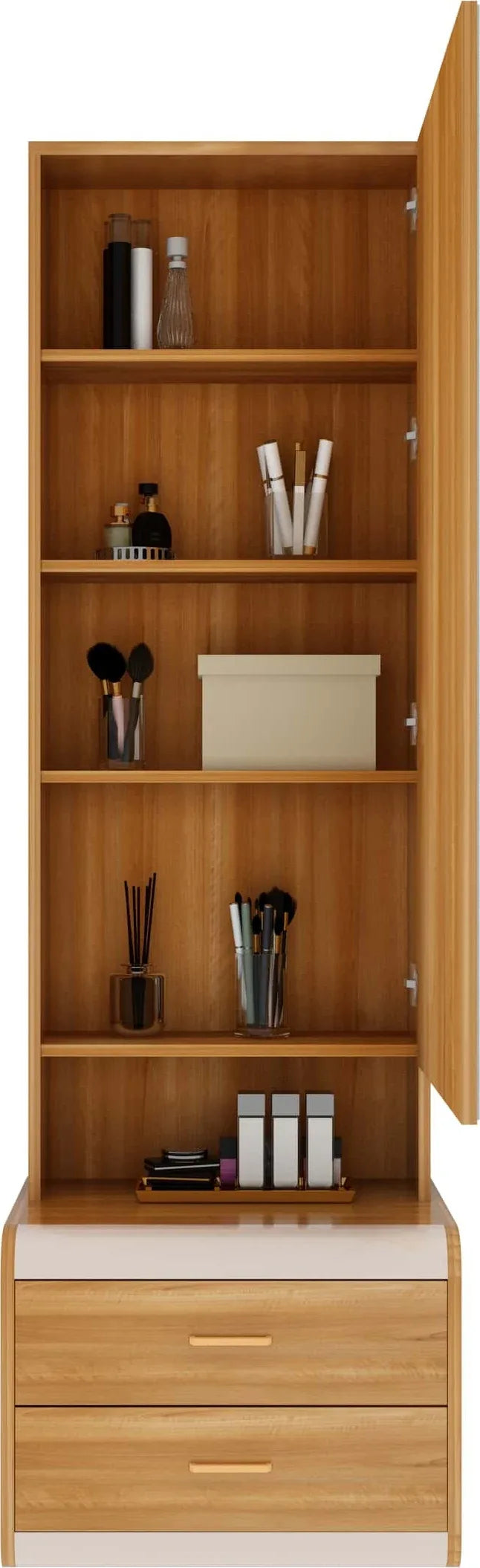 Canterbury Dressing Table with Mirror in Fortune Walnut Colour - HomeTown