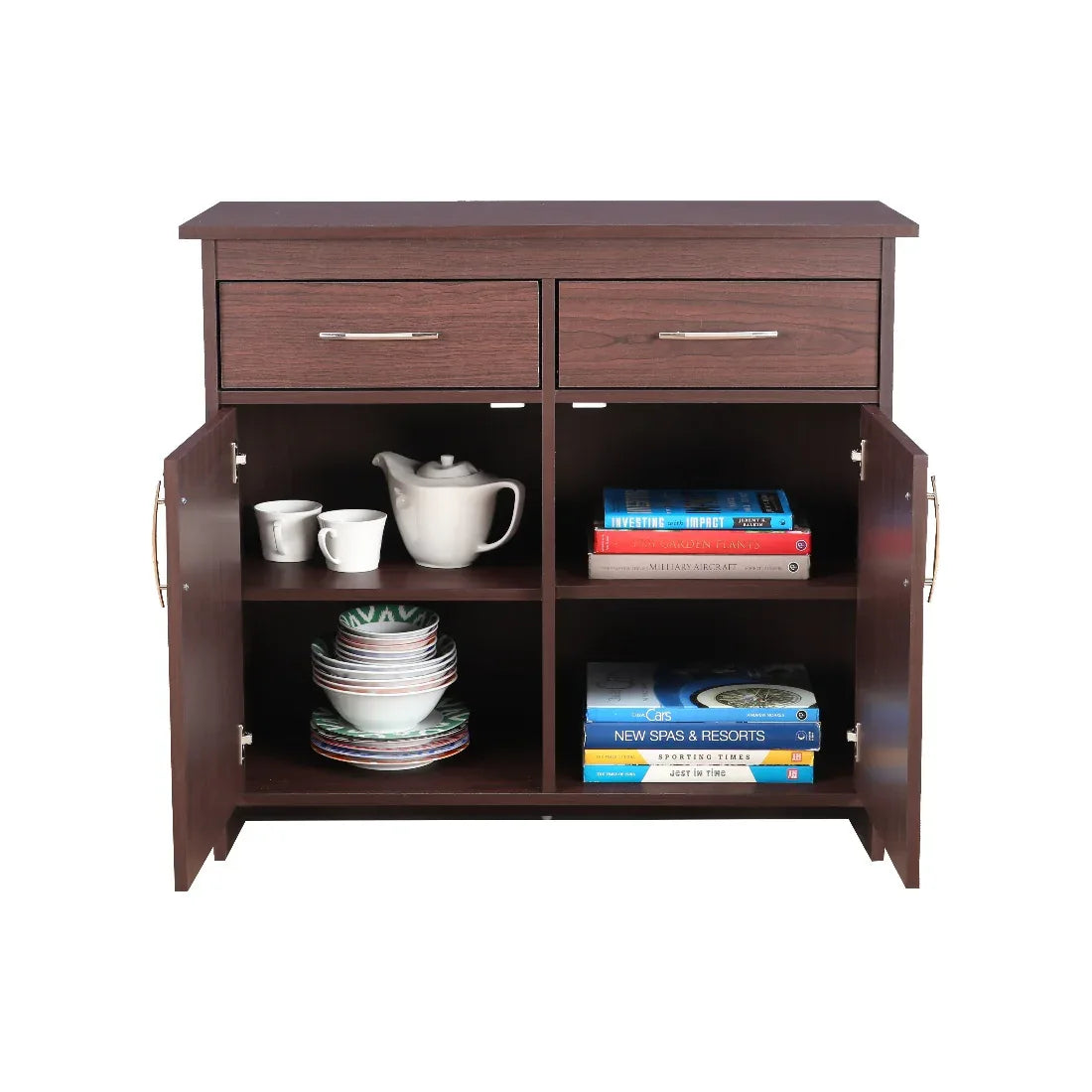 Albert Engineered Wood 2 Door Cabinet in Cherry Brown Colour - HomeTown