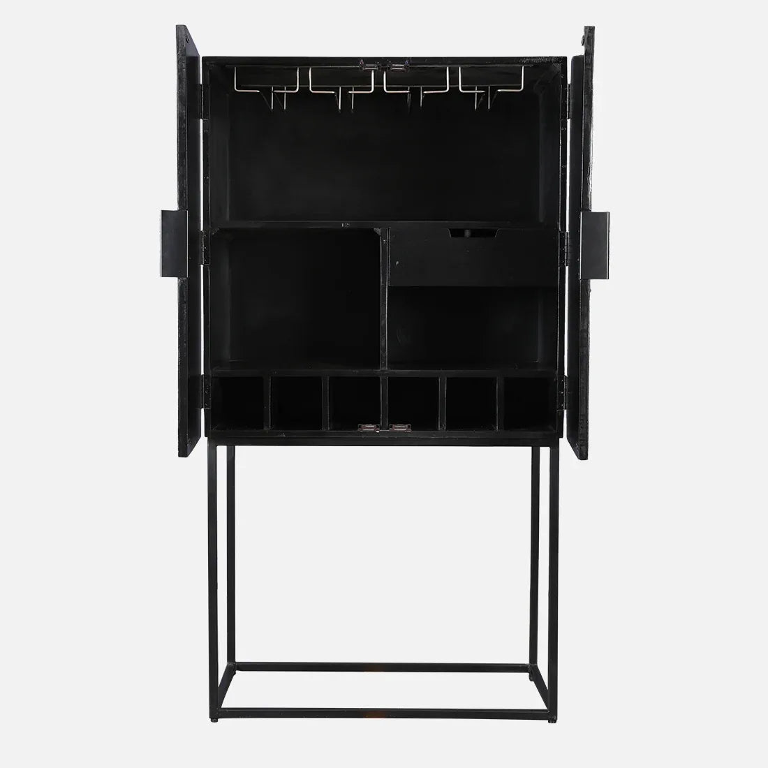 Ember Bar Unit in White and Black Colour - HomeTown