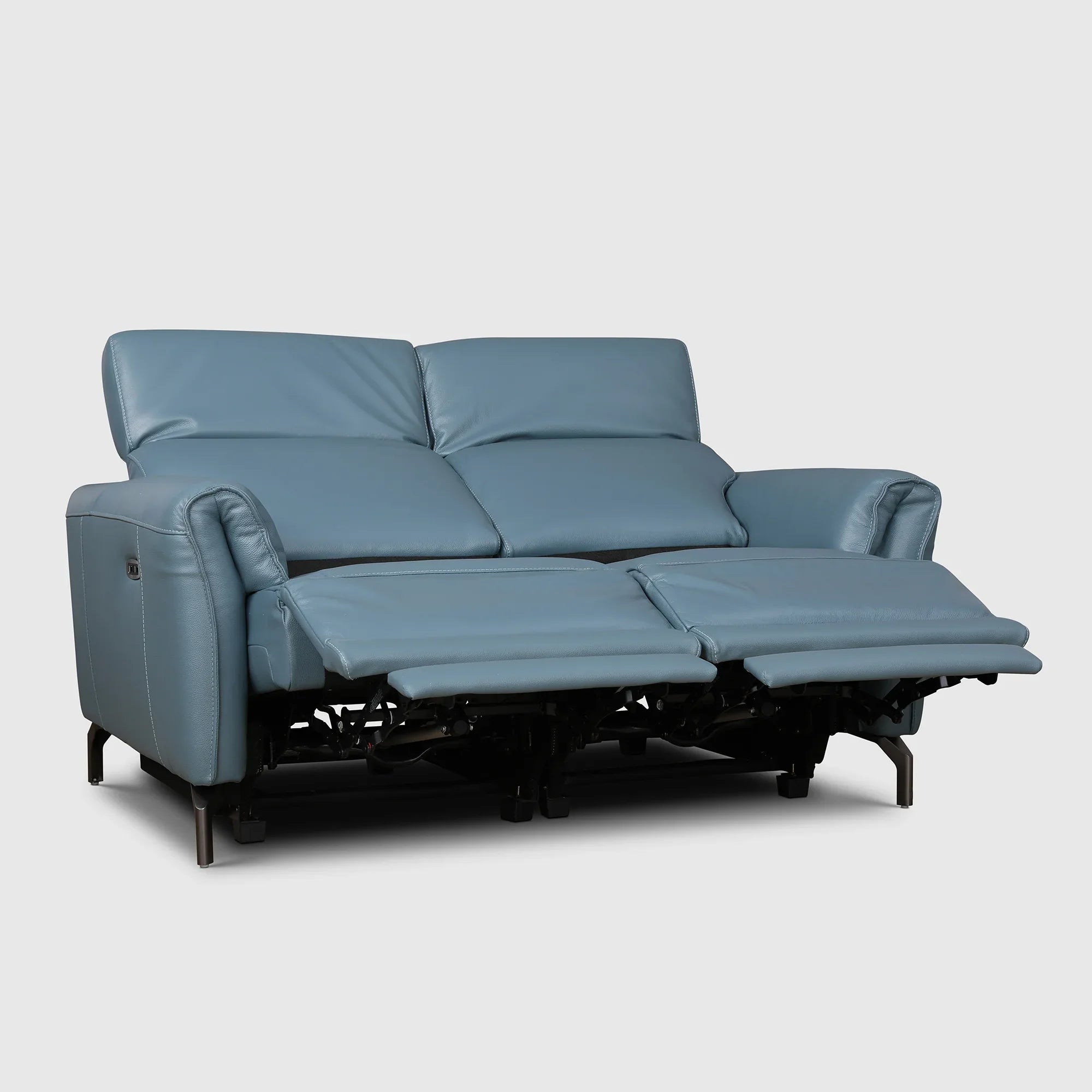 Emilia Half Leather Two Seater Electric Recliner - HomeTown