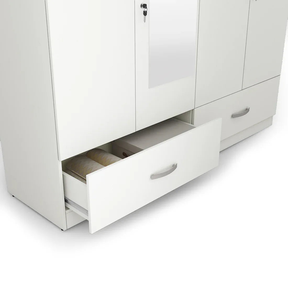 Utsav Four Door Wardrobe with Mirror - HomeTown