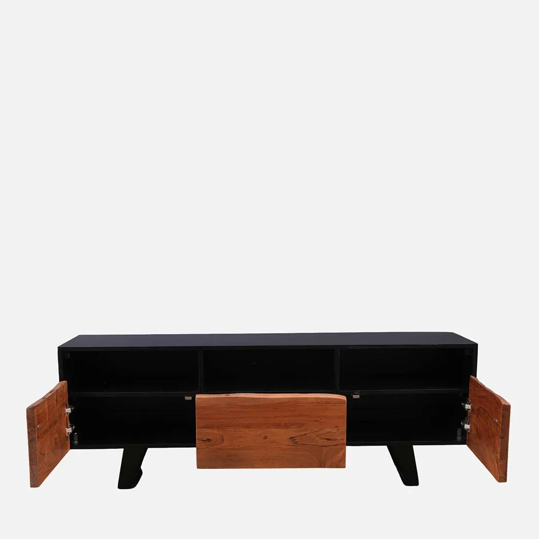 Arduous Acacia Wood Low Height Tv Unit in Brown Colour - HomeTown