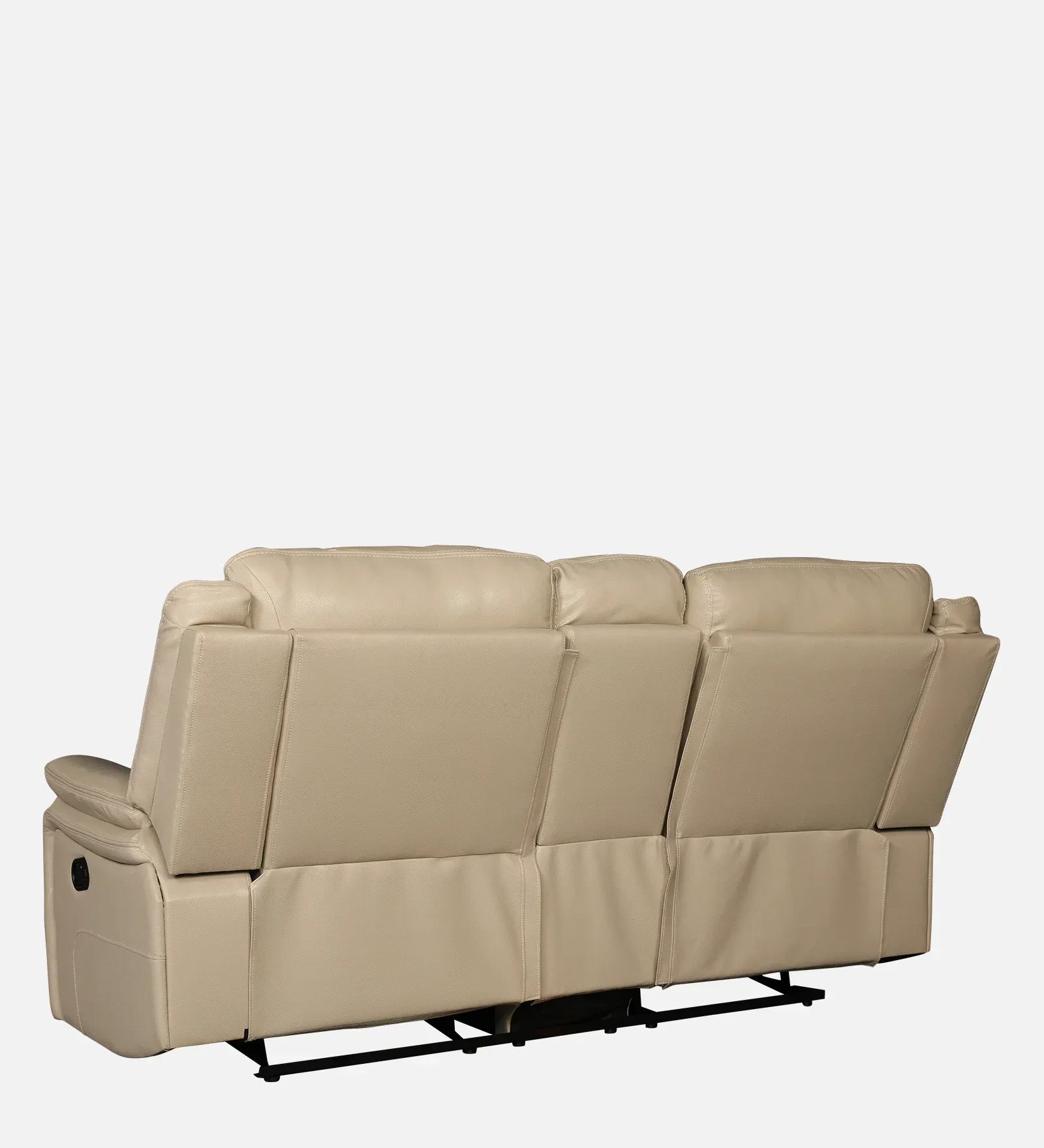 Murray Half Leather Recliner In Beige Colour - HomeTown