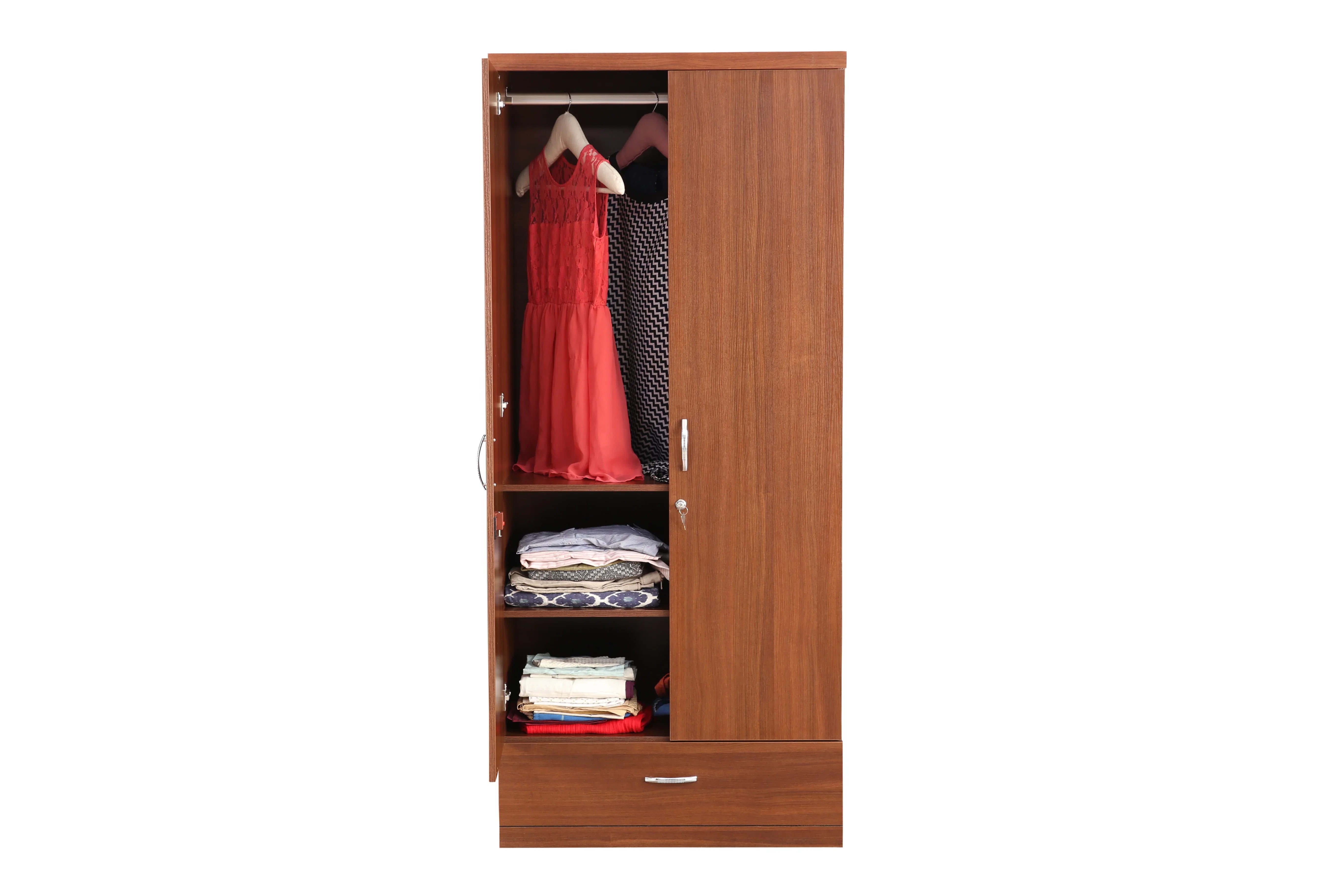Ultima 2 door wardrobe in Walnut Finish - HomeTown