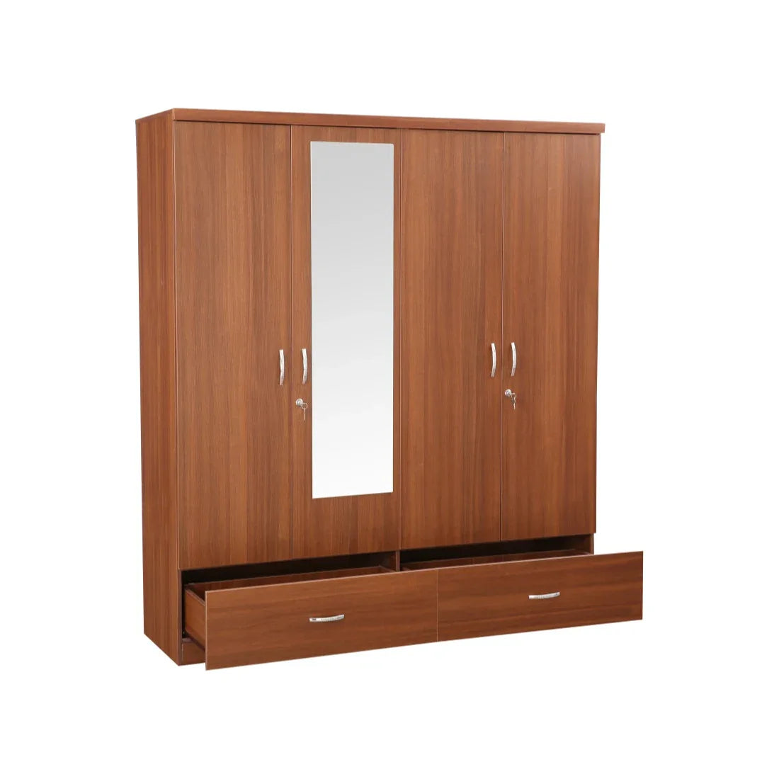 Ultima 4 door wardrobe in Walnut Finish - HomeTown