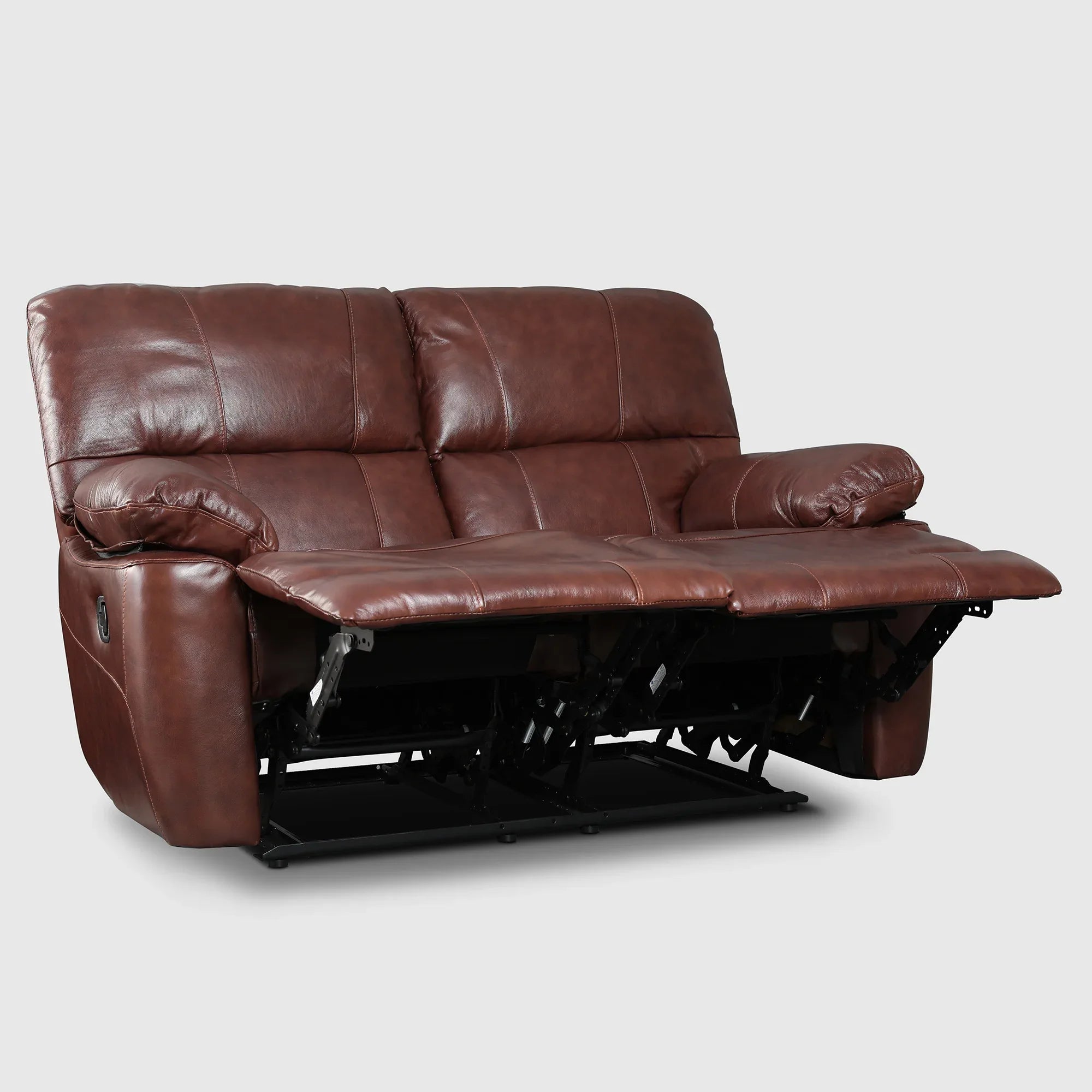 Charles Half Leather Two Seater Recliner - HomeTown