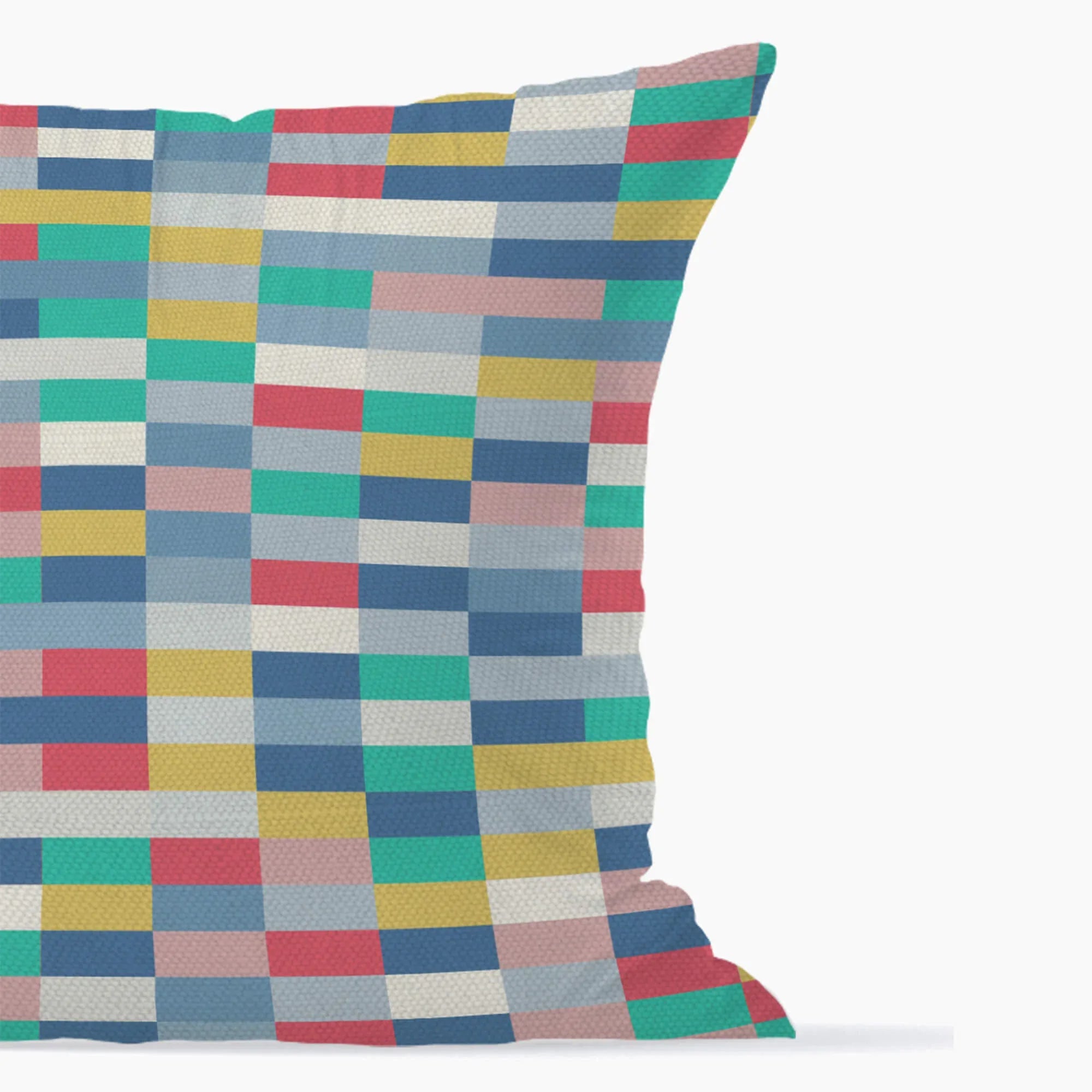 Pop Modern Reversible Brick Digital Cushion Cover 40x40 Cm in Multi Colour - HomeTown