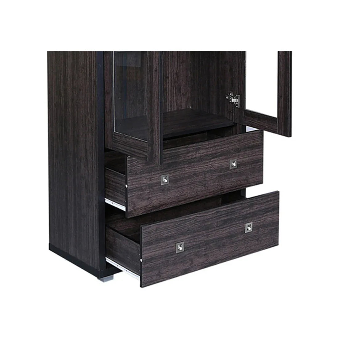 Evergreen Engineered Wood Book Shelf in Wenge Colour - HomeTown