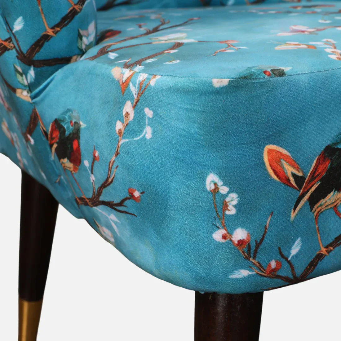 Peony Fabric Arm Chairs in Blue Colour - HomeTown