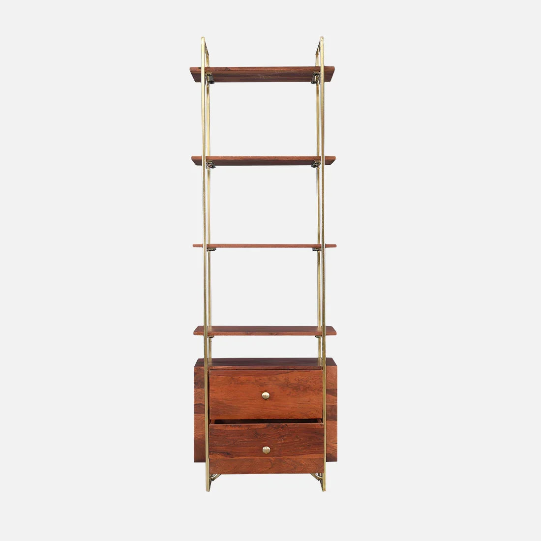 Alviya Book Shelves in Natural & Gold Colour - HomeTown