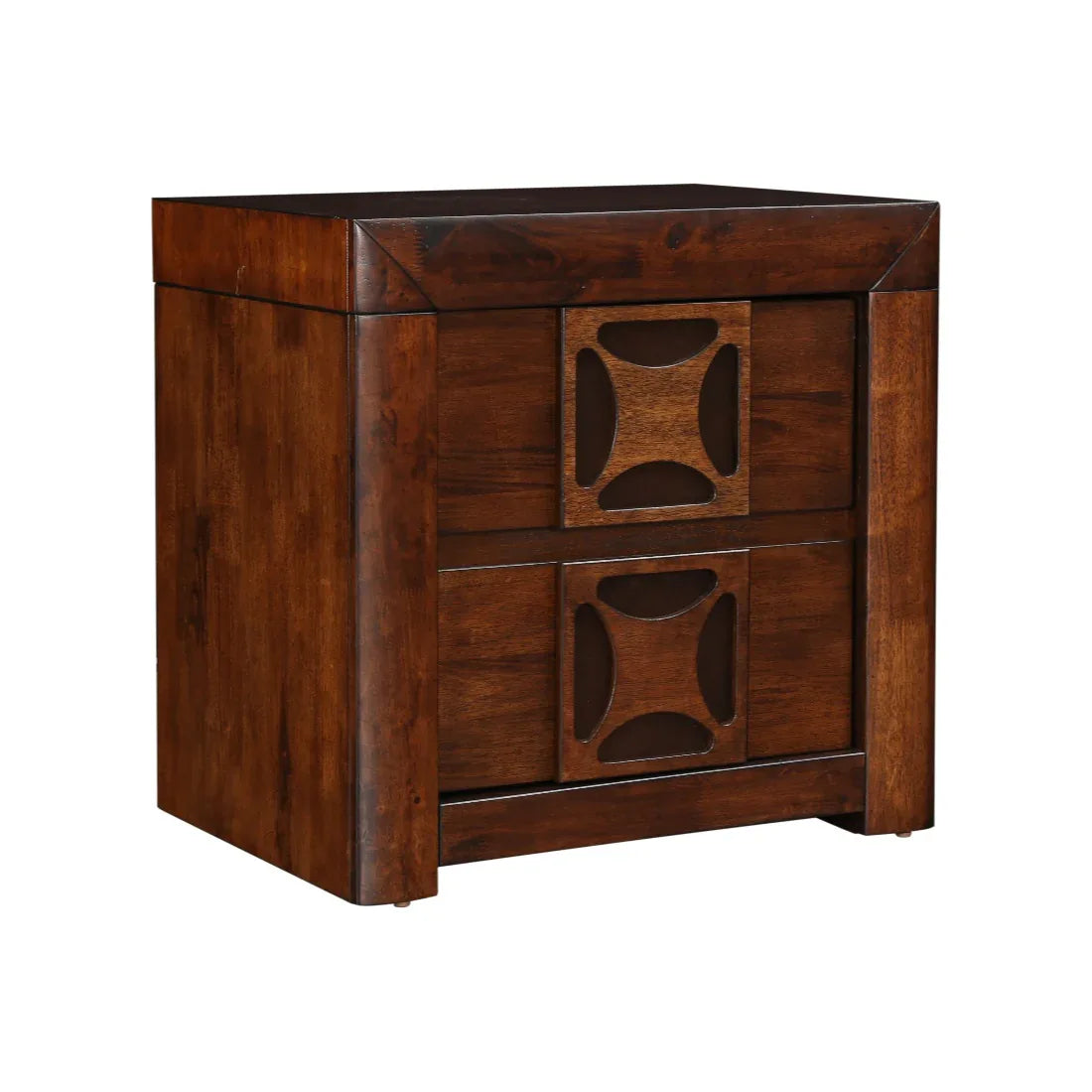 Casablanca Solidwood Night Stand in Walnut Colour - HomeTown