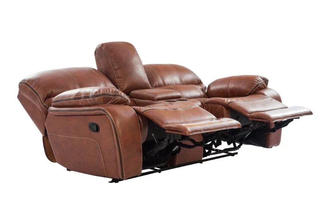 Tigris Leatherette Recliner In Brown Colour - HomeTown