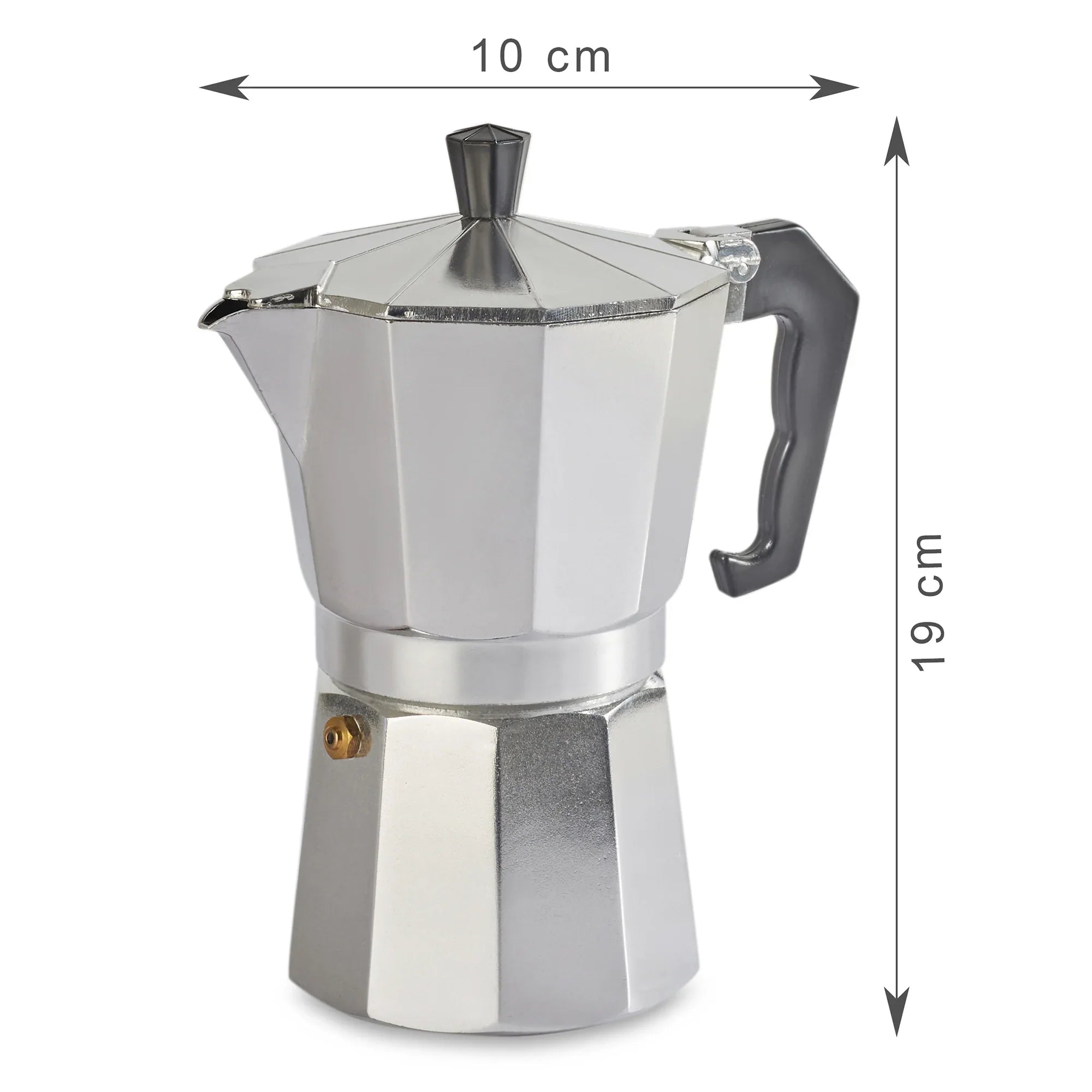 Brew Aluminium Moka Pot Coffee Maker 300 Ml in Silver Colour - HomeTown