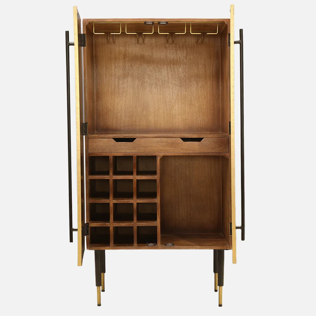 Crested Bar Unit in Brown & Gold Colour - HomeTown