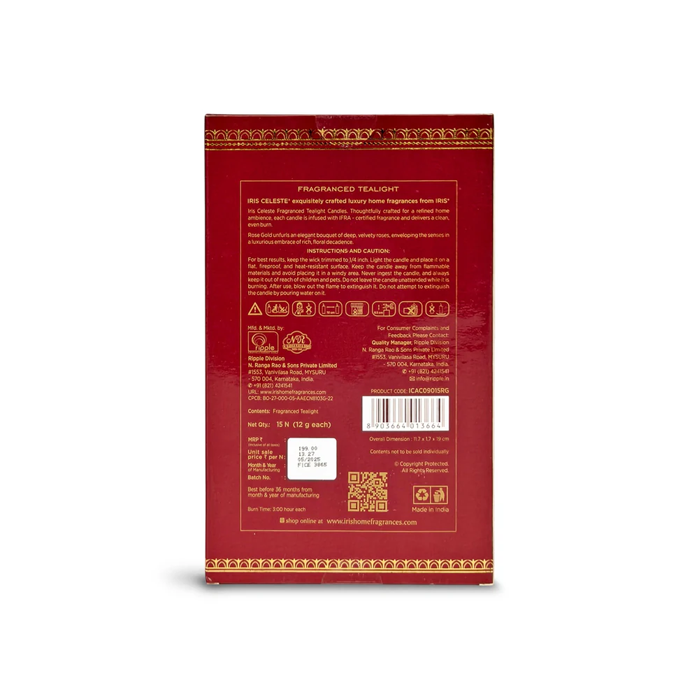 IRIS CELESTE FRGRNC TEALIGHT ICAC09015RG