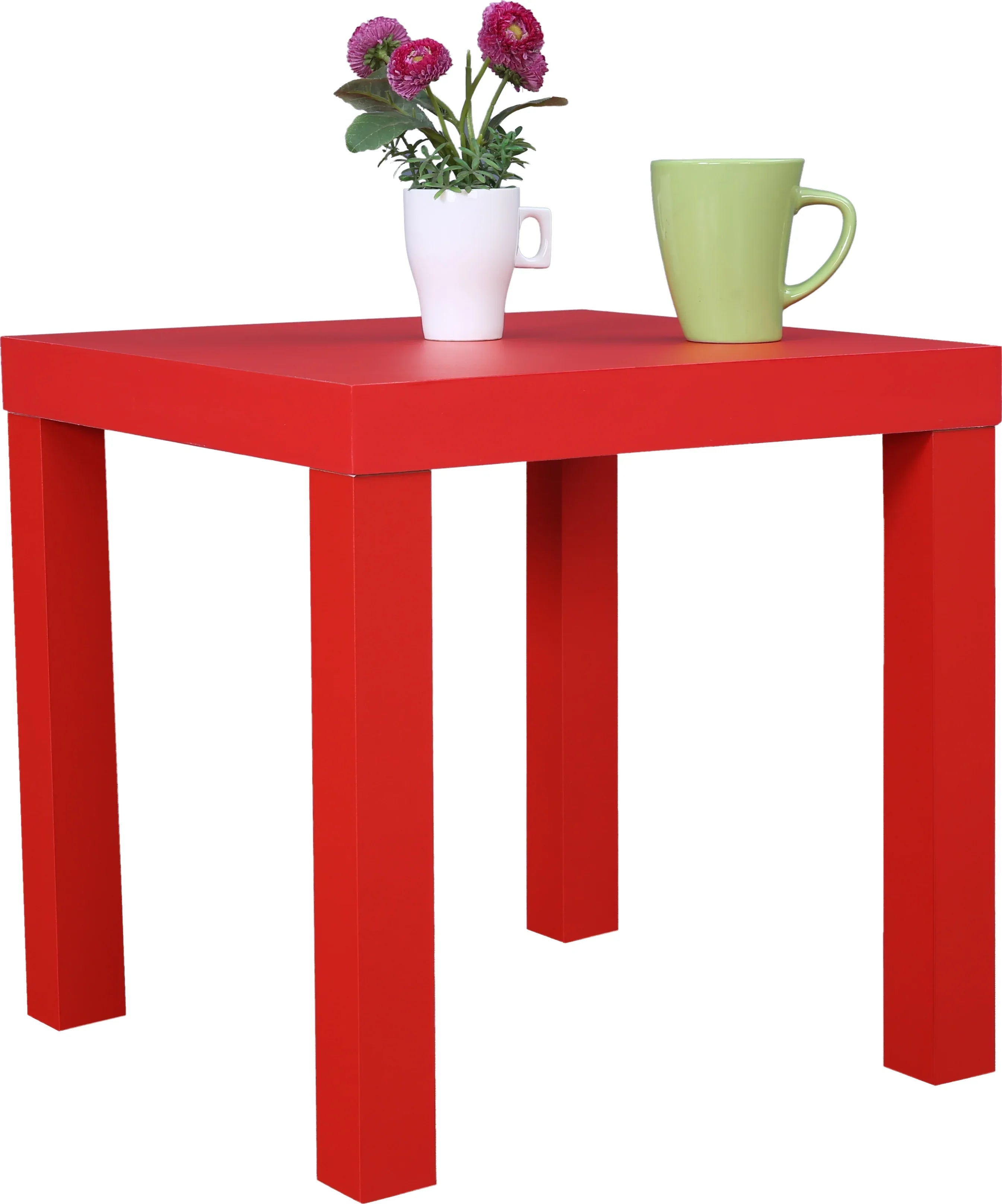 Larix Engineered Wood Side Table in Red Colour - HomeTown