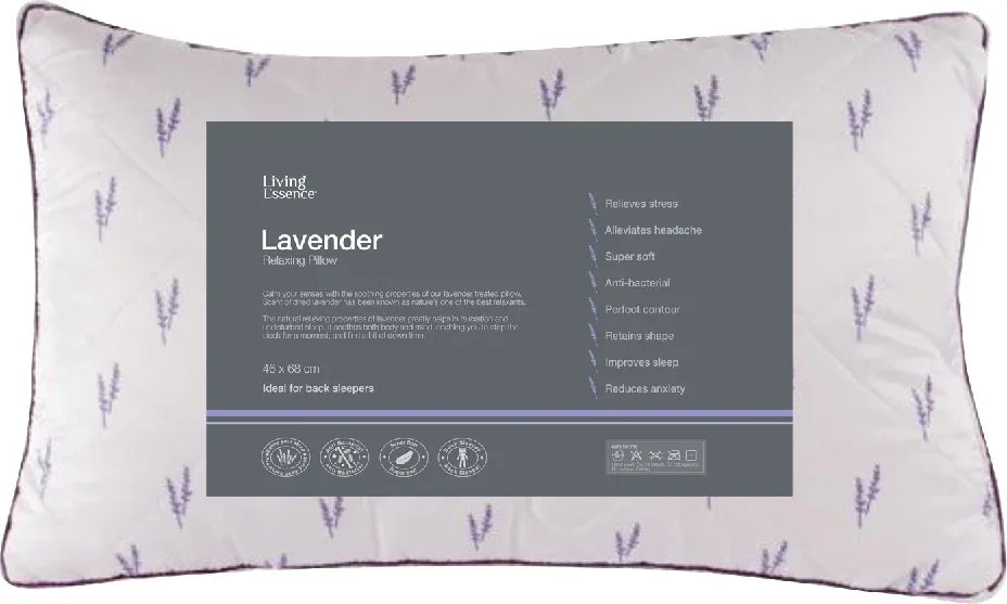 Lavender Pillow 46X68 Cm in White Colour - HomeTown