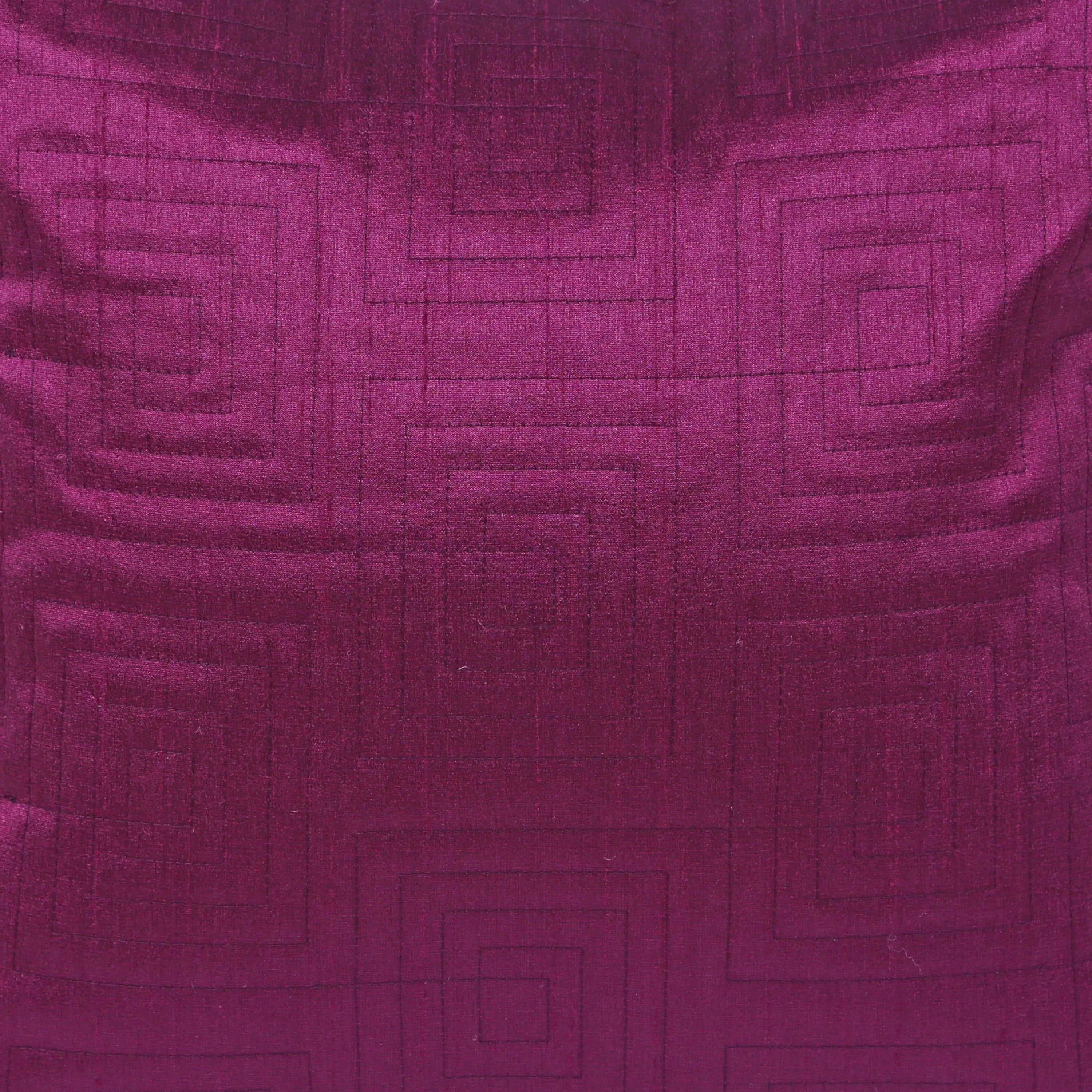 Carnival Quilted Set Of 2 Cushion Covers 40x40 Cm in Purple Colour - HomeTown