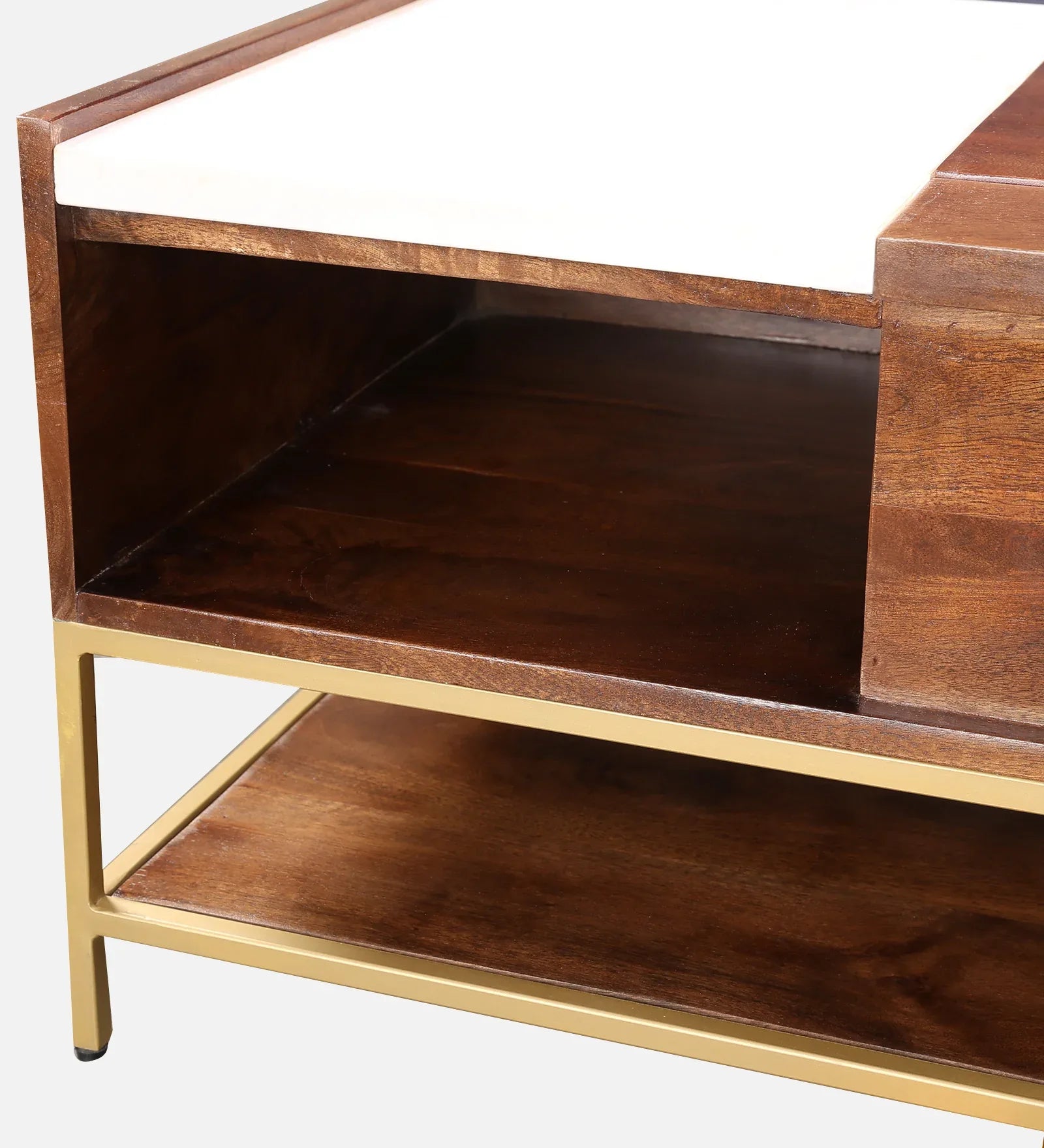 Crema Marble Top Center Table in Brown Colour - HomeTown