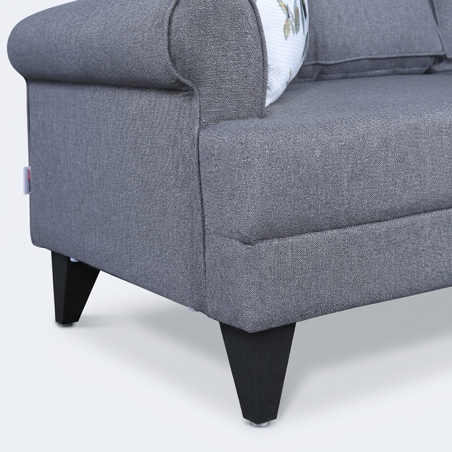 Paddington 3 Seater Sofa in Grey 100% Polyester Fabric