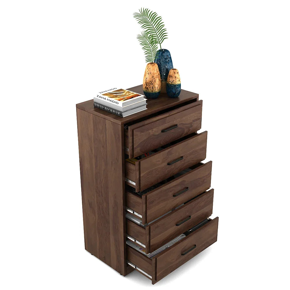 Antwerp Chest Of 5 Drawers in Sheesham Colour - HomeTown