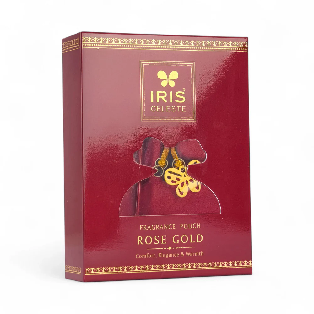 Iris Celeste Fragrance Pouch in Rose Gold Colour - Home Fragrance Sachet